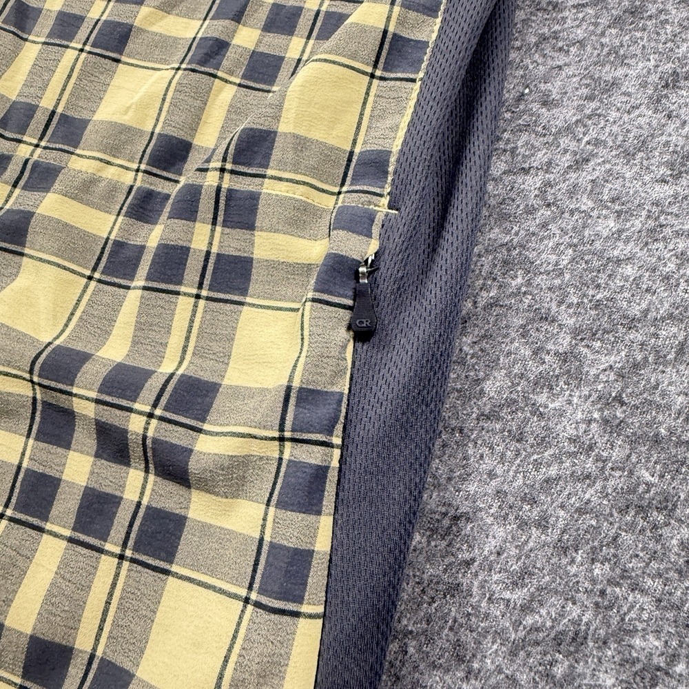 Club Ride Cycling Shirt Mens Medium Plaid Snap Button Bike Cycle Stretch Vented - Picture 14 of 14